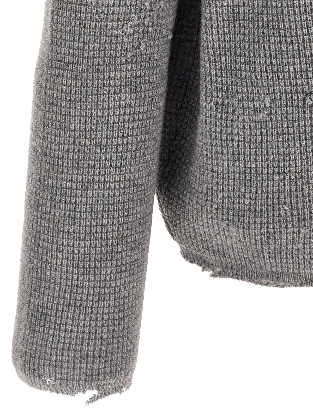 SECOND/LAYER Grauer Wollcardigan