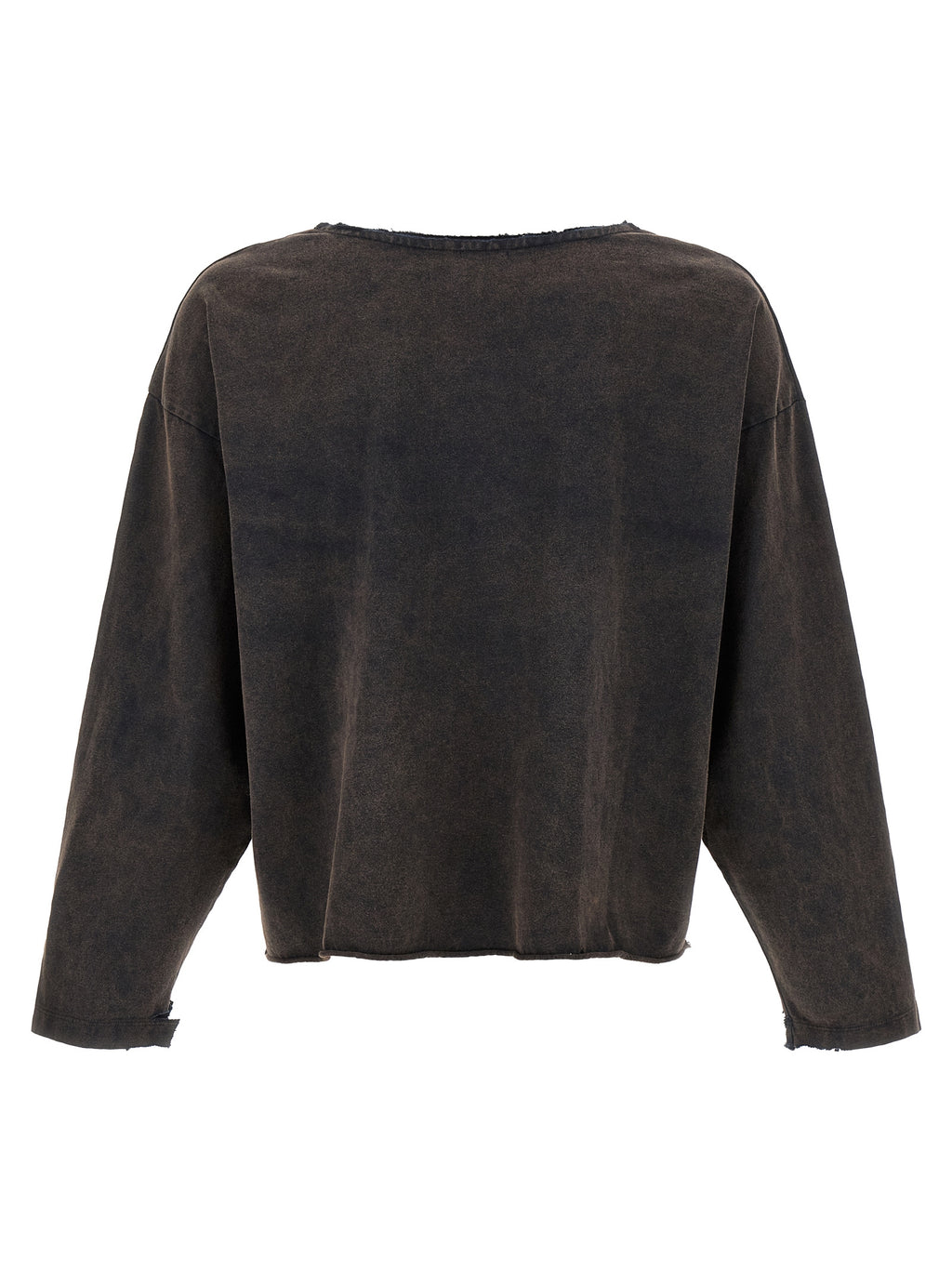 SECOND/LAYER Schwarzes Baumwoll-T-Shirt