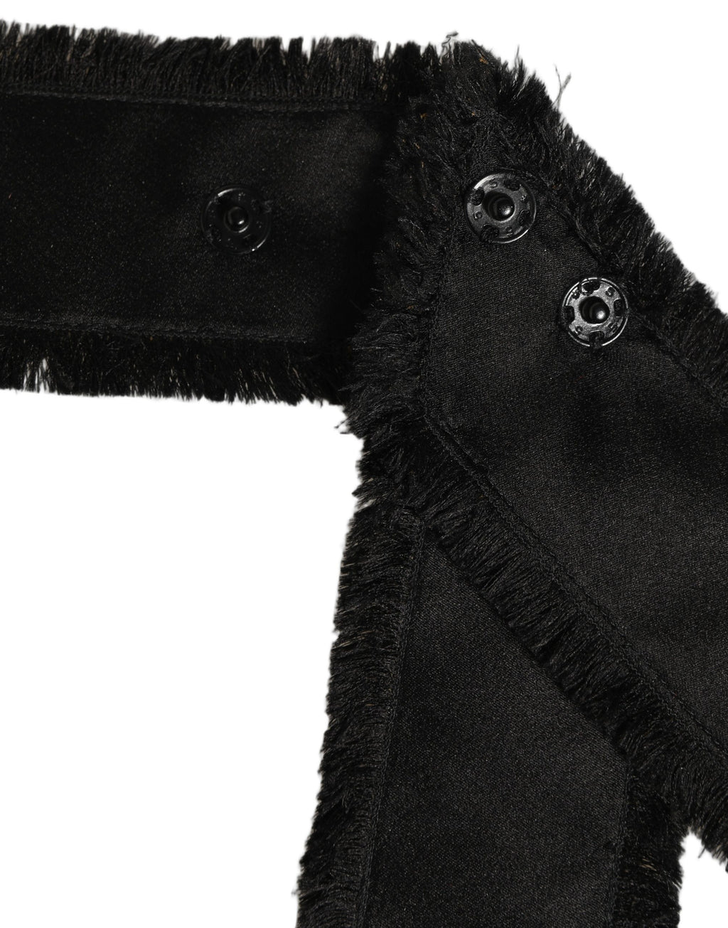 Dolce & Gabbana Schwarzer Samt Wickelgürtel mit Bindeband
