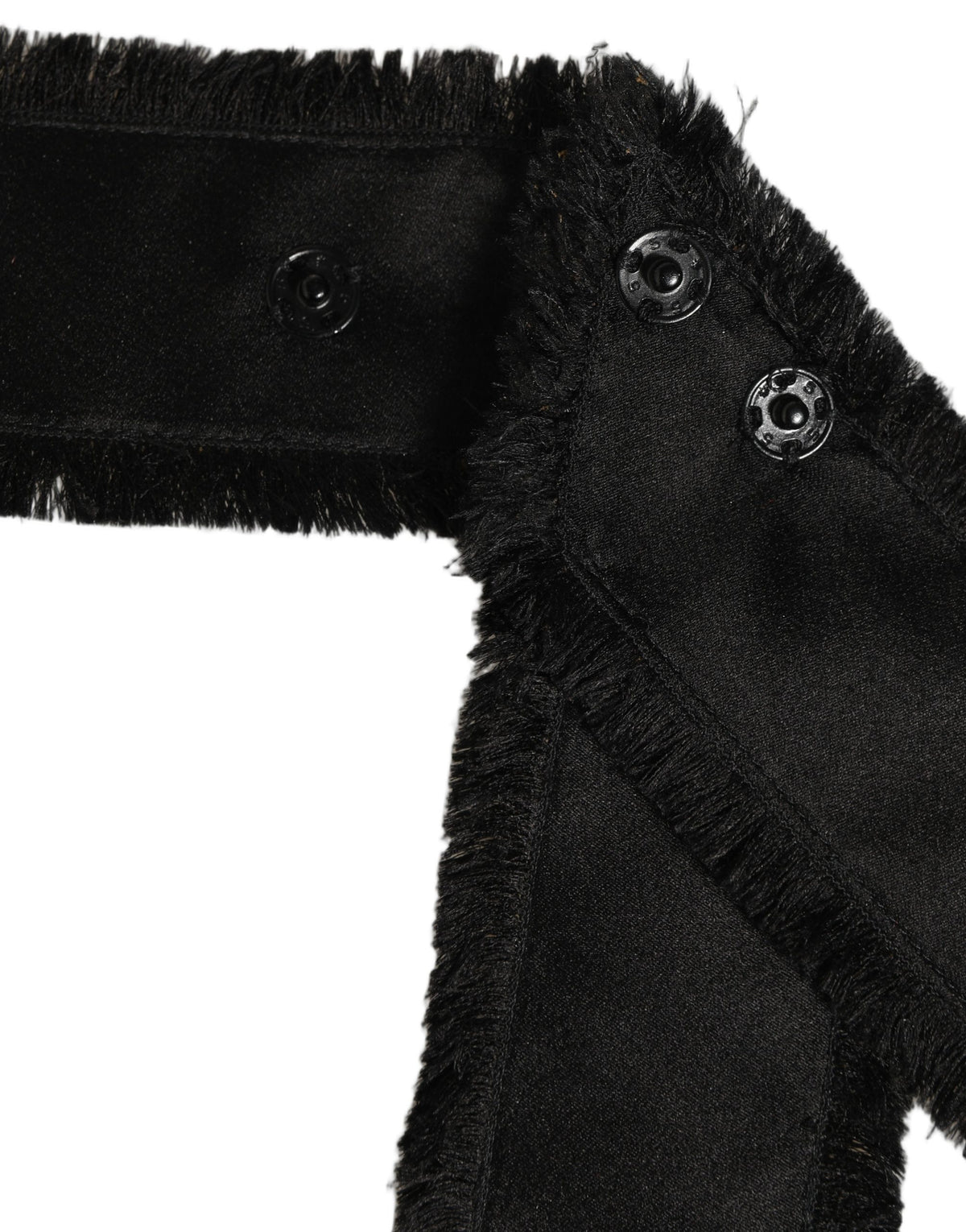 Dolce & Gabbana Schwarzer Samt Wickelgürtel mit Bindeband