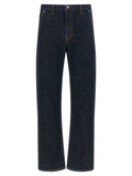 Khaite Blaue Jeans aus Baumwolle im geraden Schnitt