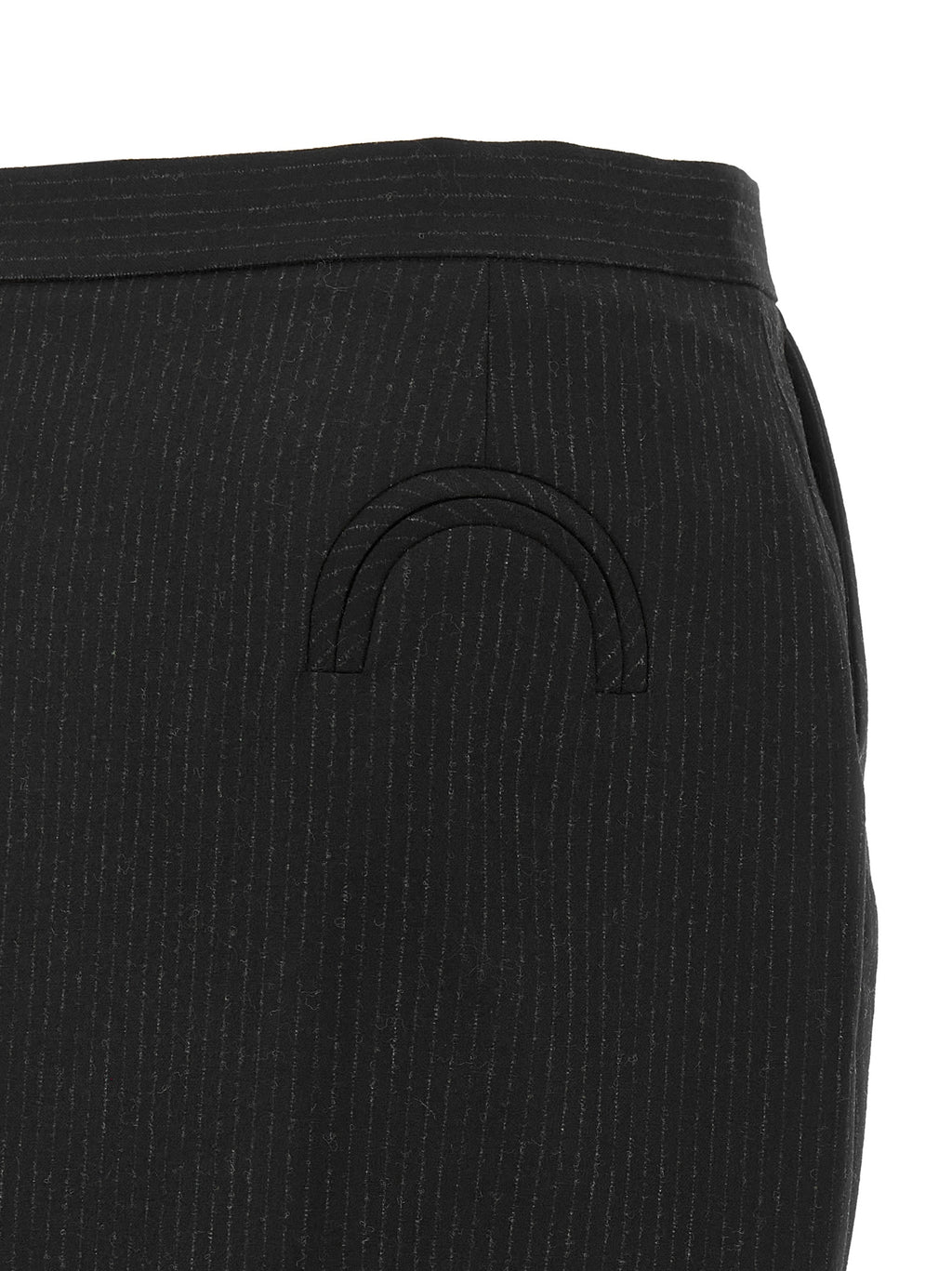 Blazé Milano Schwarzer Midirock aus Schurwolle