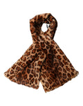 Dolce & Gabbana Schal aus Ziegenhaar mit Leopardenmuster in Braun