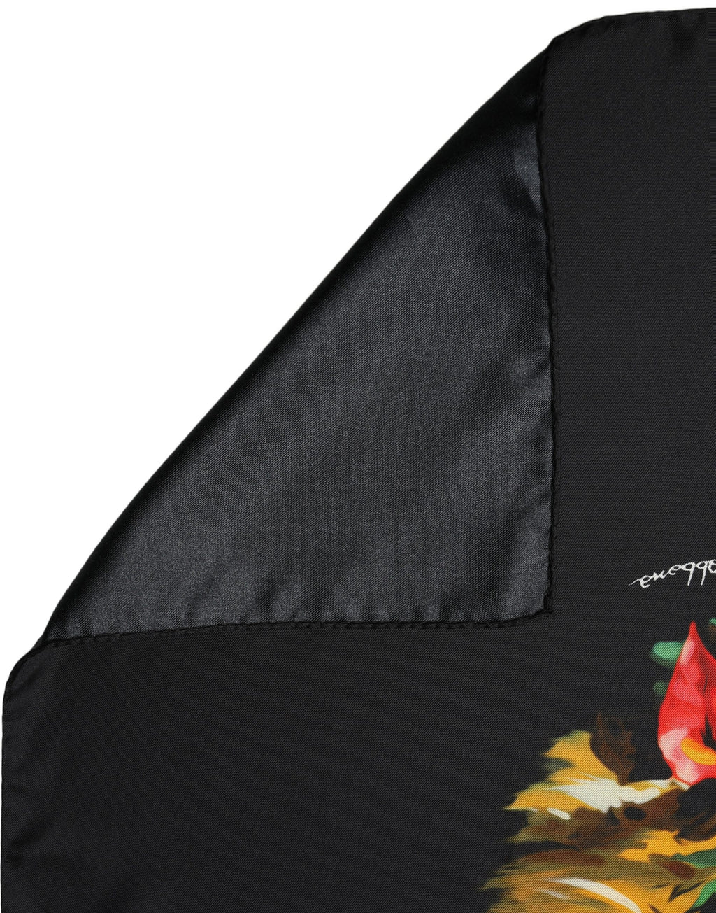 Dolce & Gabbana Schwarzer Foulard-Schal "Tropical Sunset" im Quadrat-Format