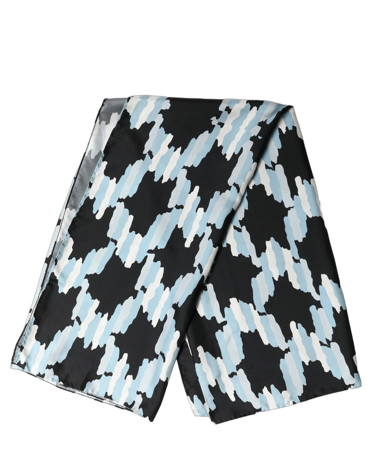 Dolce & Gabbana Abstrakter Seidenschal in Schwarz und Blau