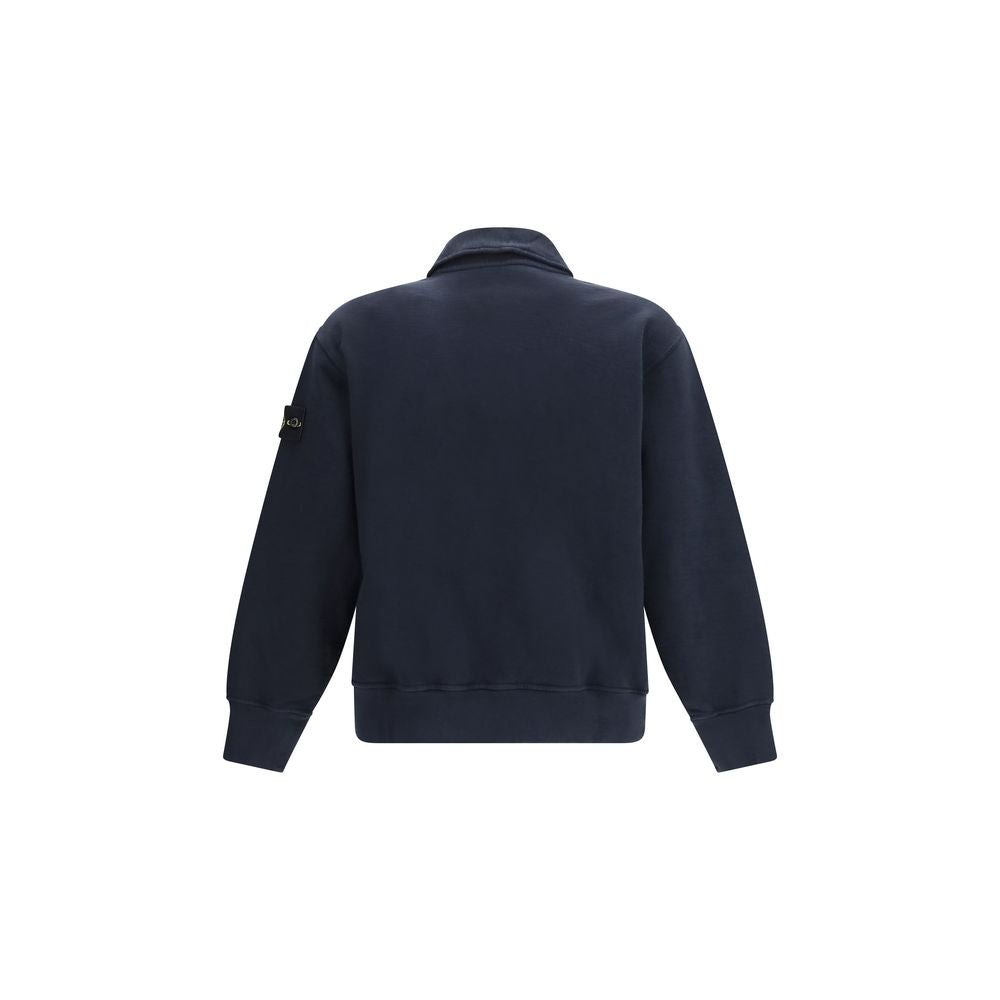 Stone Island Blaues Baumwoll-Polohemd