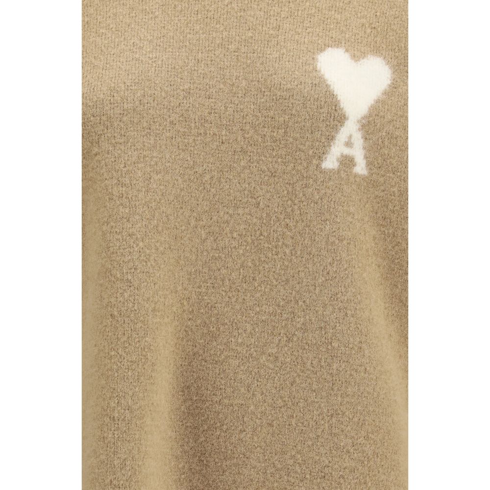 Ami Paris Beige Alpaka Vicugna Pacos Sweatshirt