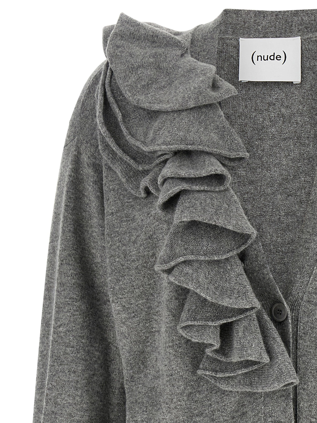 NUDE Grauer Wollcardigan
