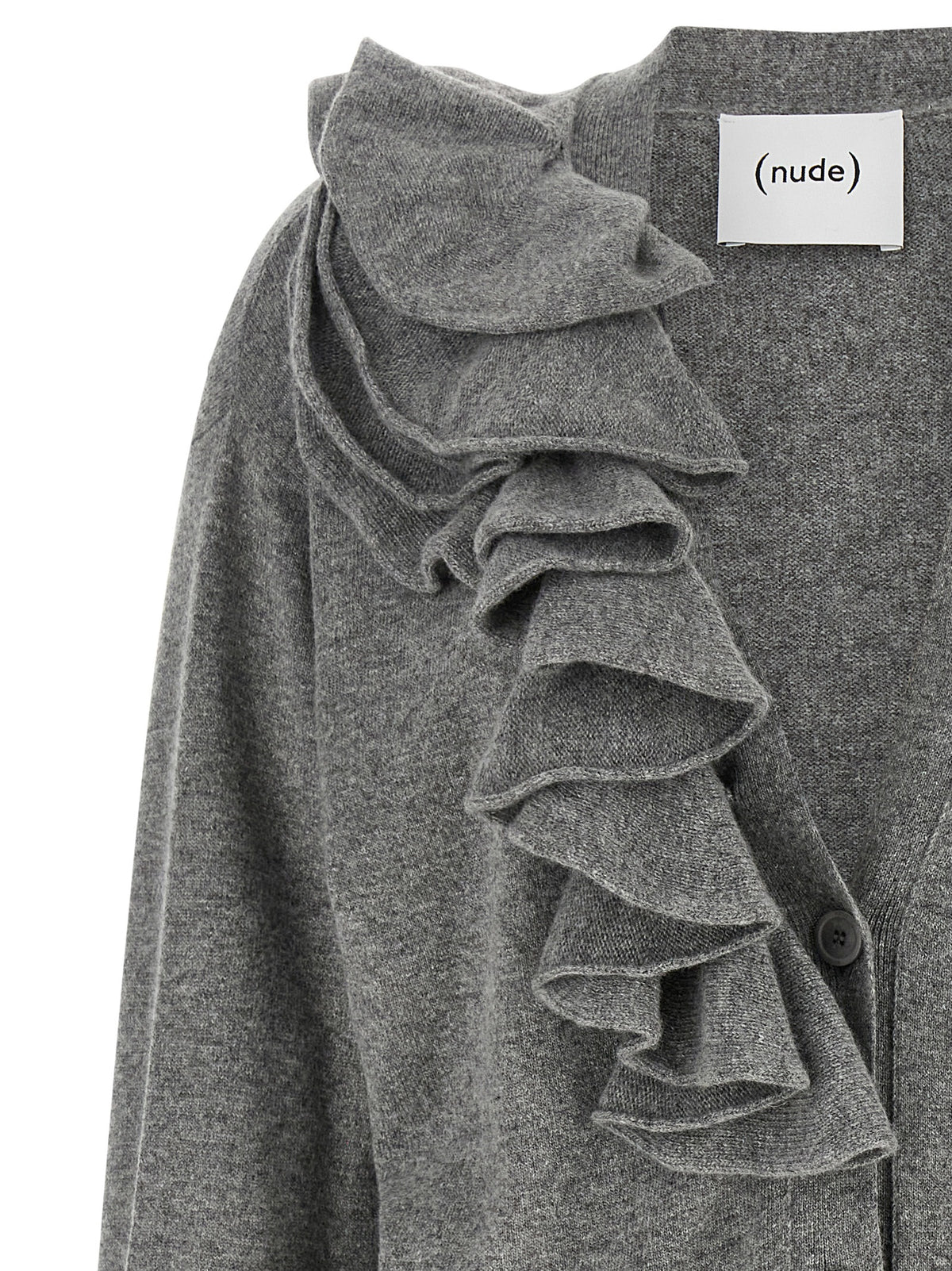 NUDE Grauer Wollcardigan