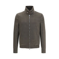 Brunello Cucinelli Graue Lammfelljacke Aries aus Wolle, durchgehend