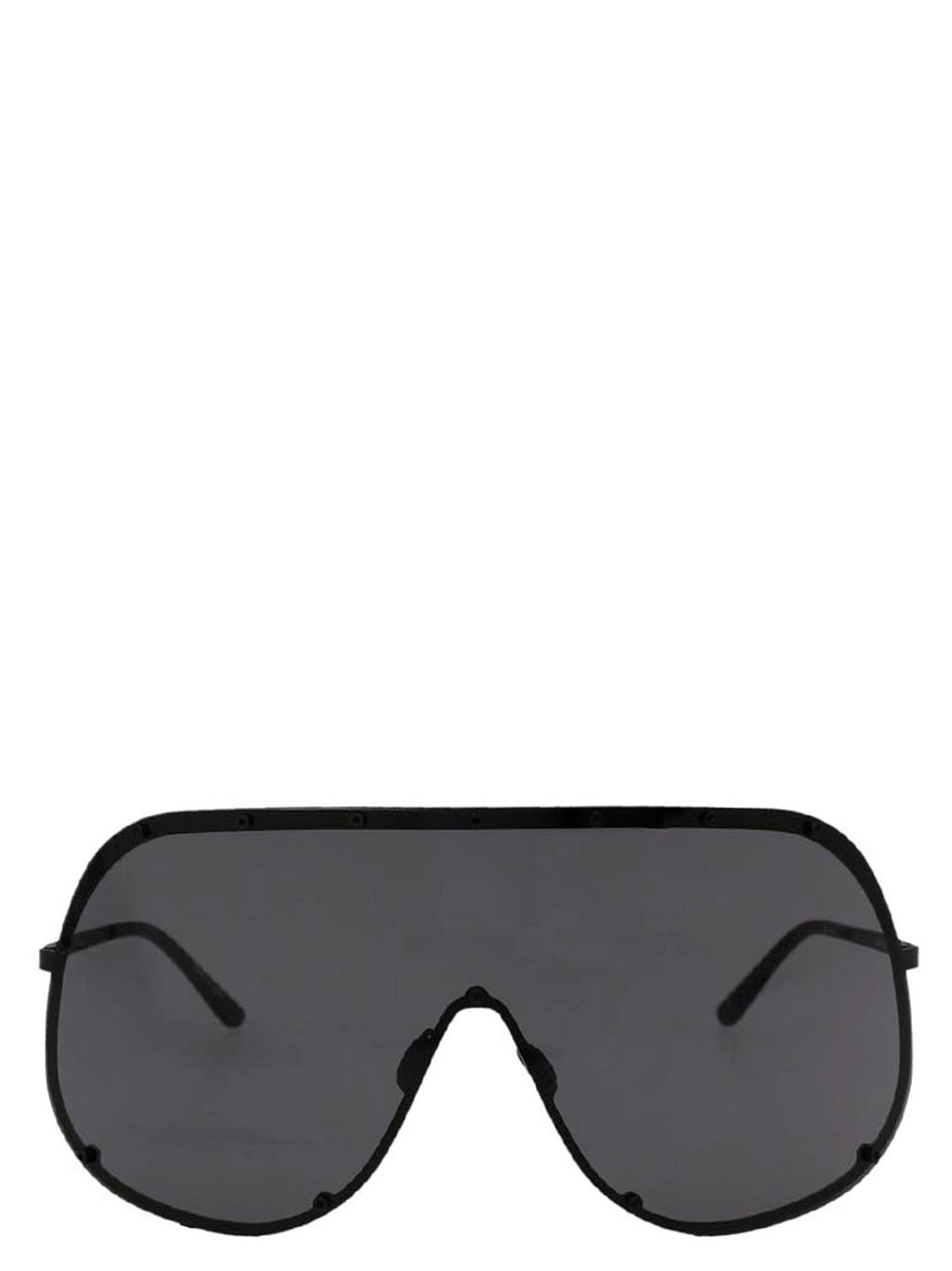 Rick Owens Sonnenbrille aus schwarzem Edelstahl