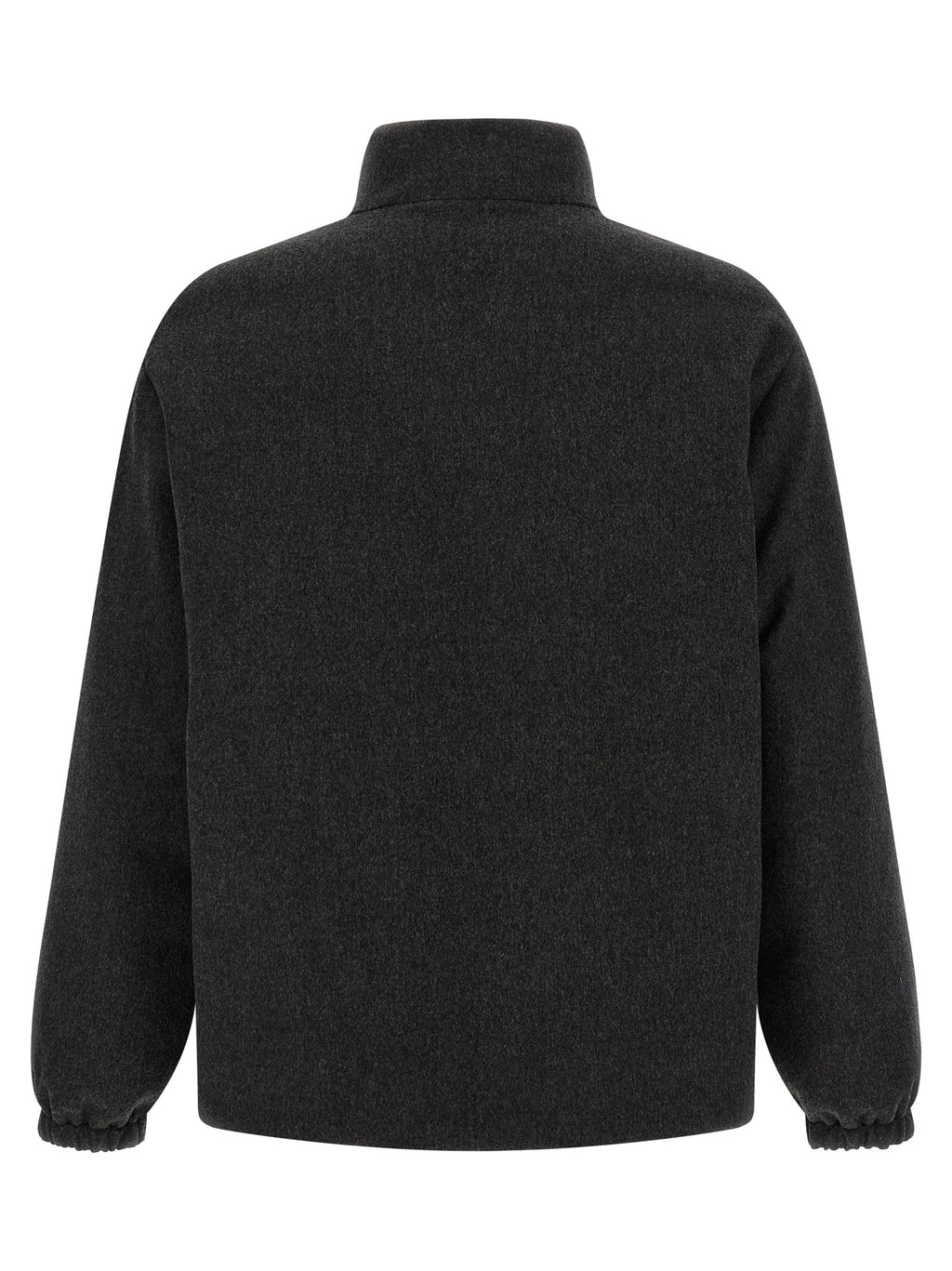 Jil Sander Grauer Wollmantel in voller Länge