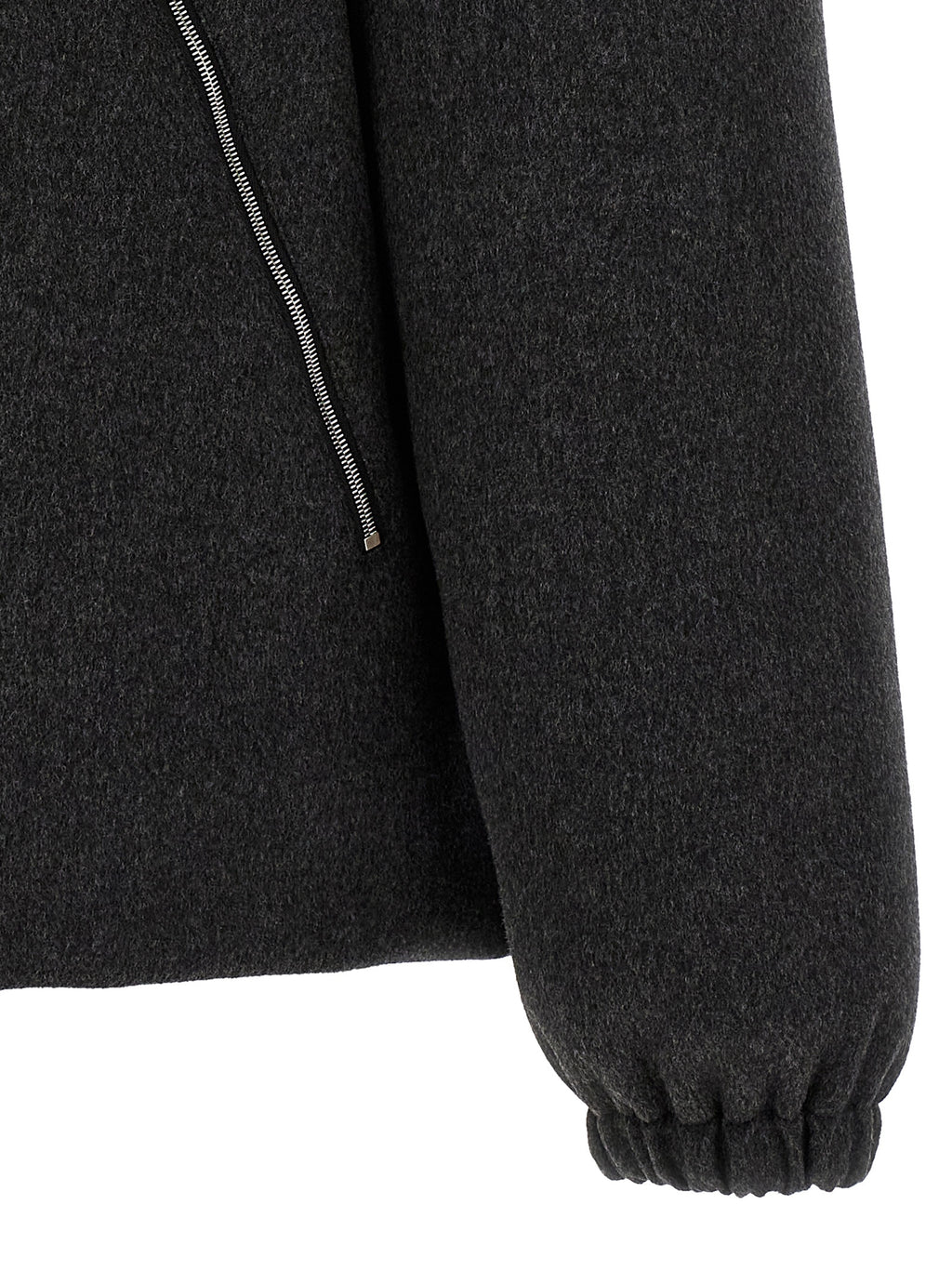 Jil Sander Grauer Wollmantel in voller Länge