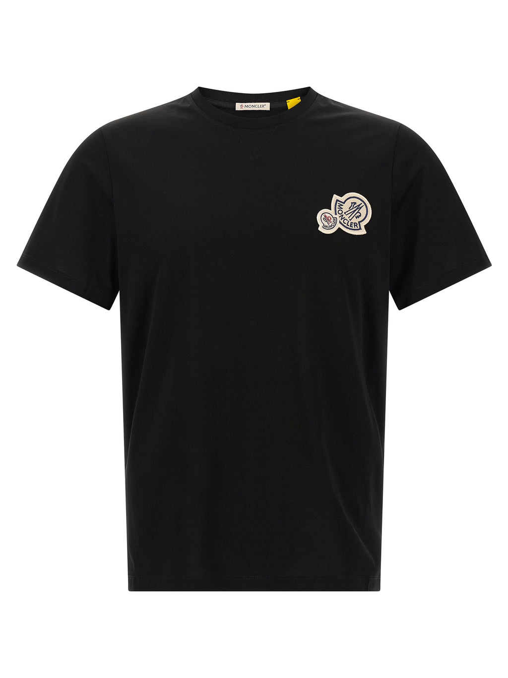 Moncler Schwarzes Baumwoll-T-Shirt
