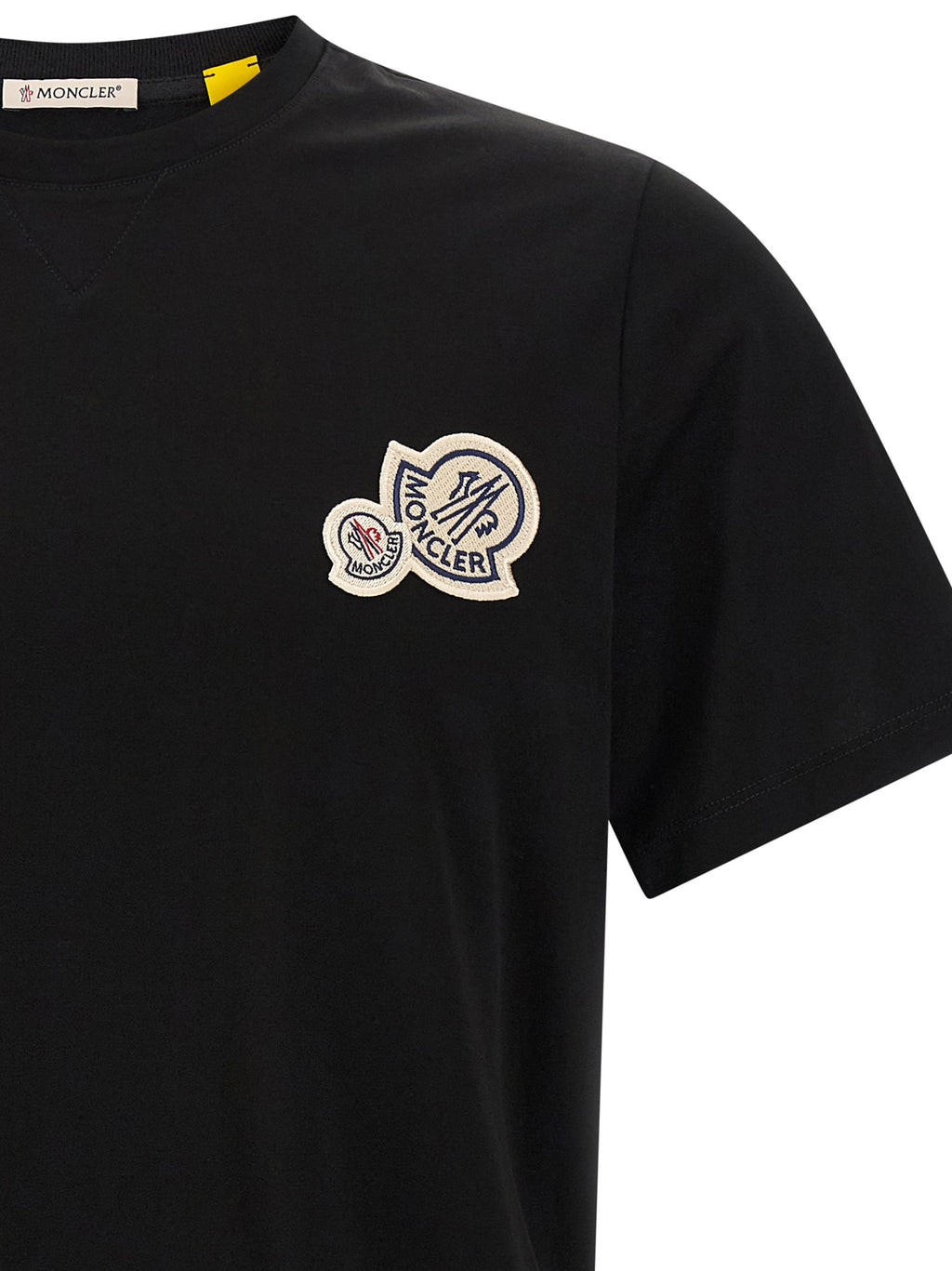 Moncler Schwarzes Baumwoll-T-Shirt