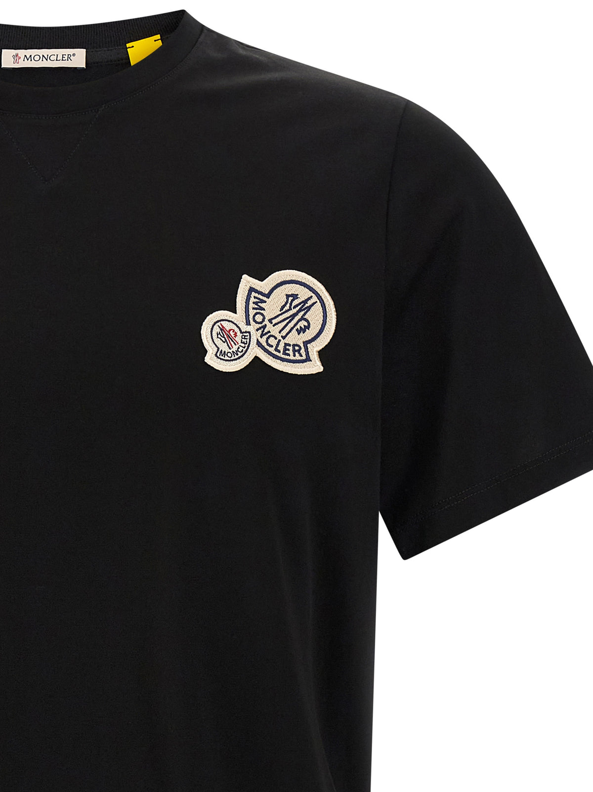 Moncler Schwarzes Baumwoll-T-Shirt