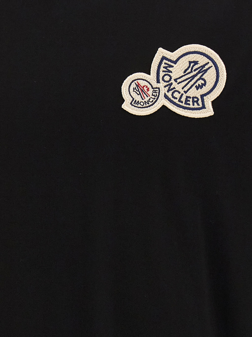 Moncler Schwarzes Baumwoll-T-Shirt
