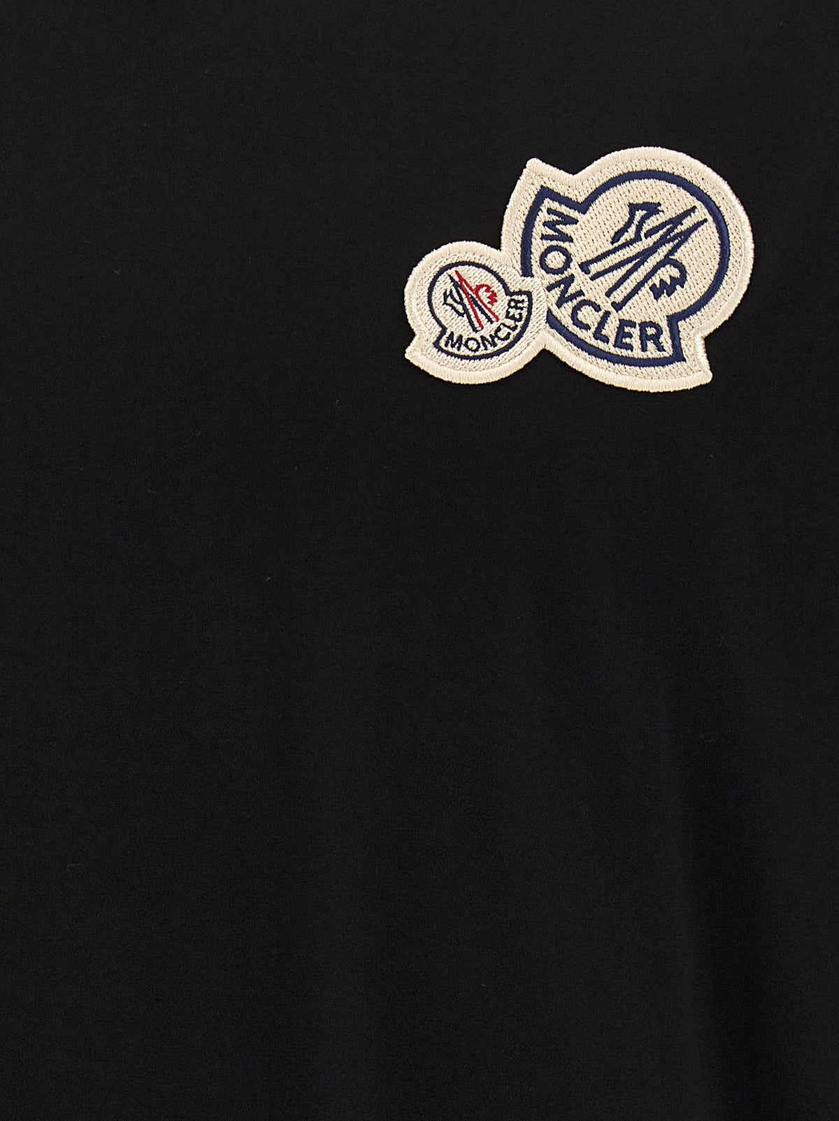 Moncler Schwarzes Baumwoll-T-Shirt