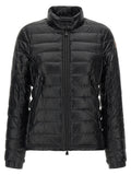 Moncler Grenoble Schwarze Polyamid-Jacke in voller Länge
