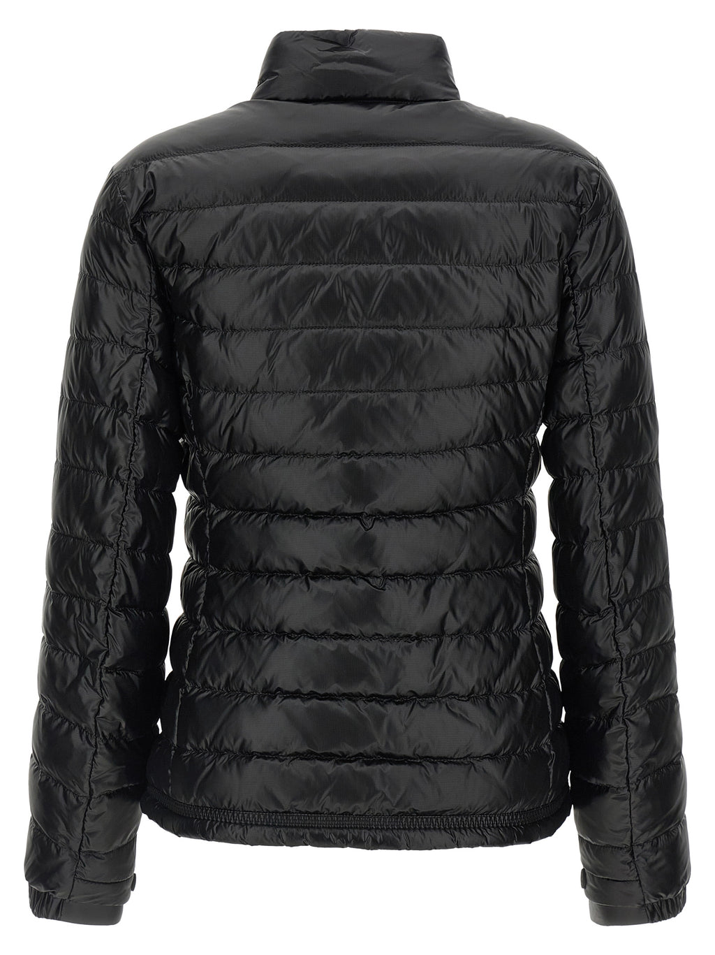 Moncler Grenoble Schwarze Polyamid-Jacke in voller Länge