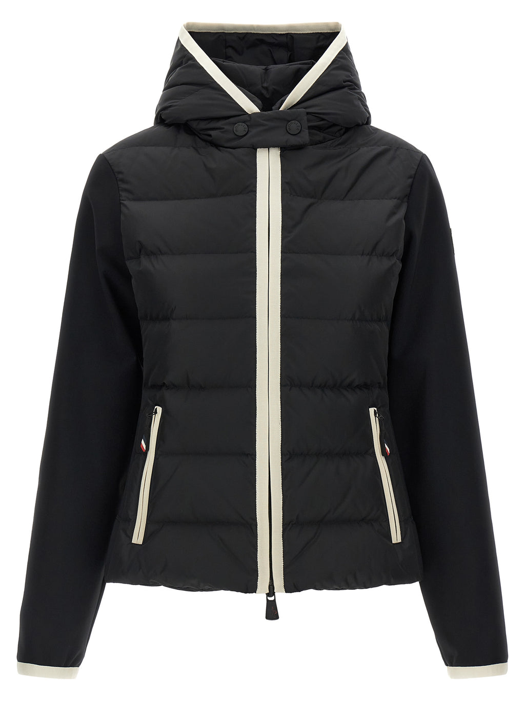 Moncler Grenoble Schwarzer Cardigan aus Polyamid