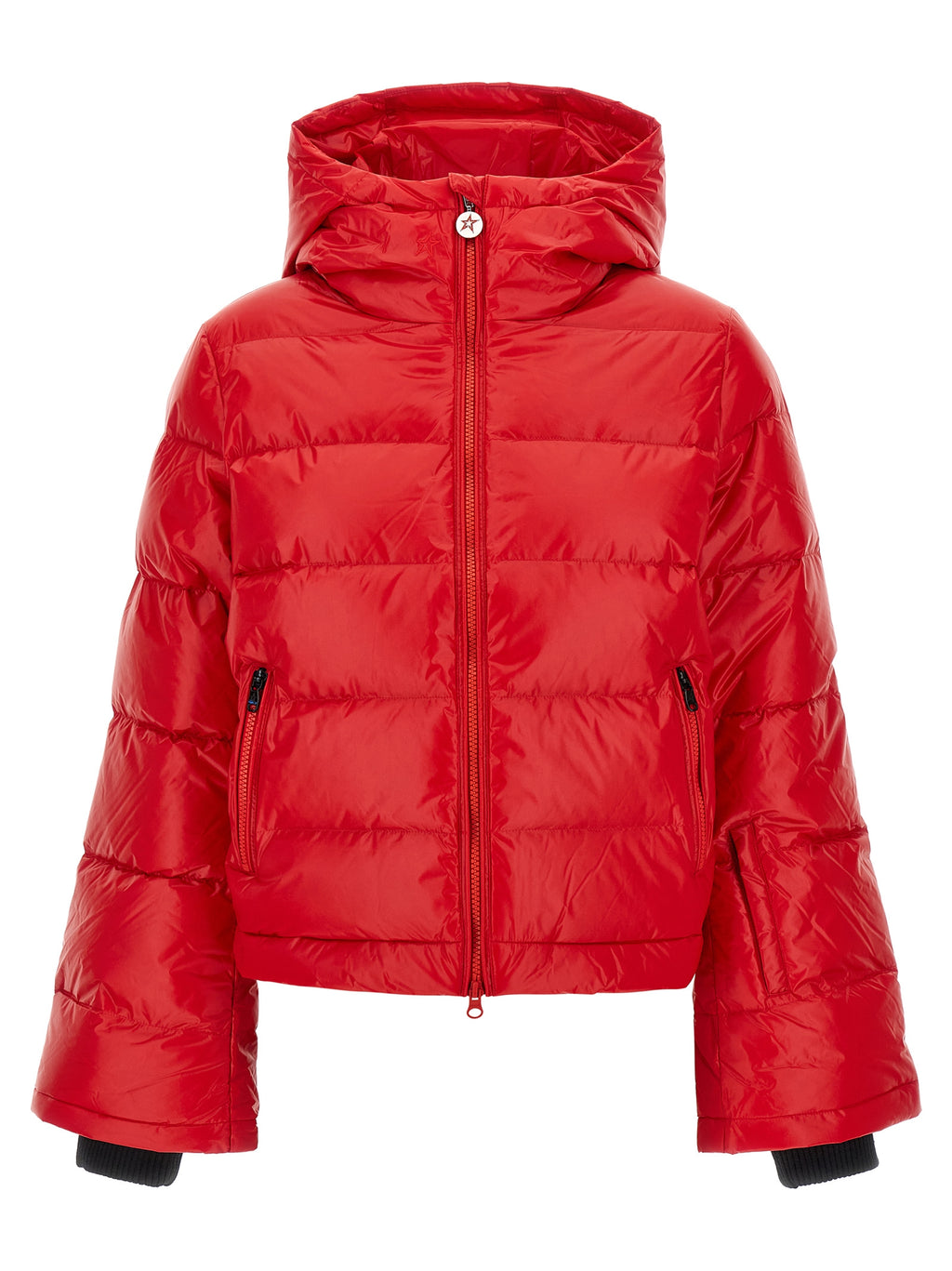 PERFECT MOMENT Rote Nylon-Jacke in voller Länge