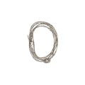Brunello Cucinelli Braunes Silberarmband