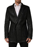 Dolce & Gabbana Schwarze Lammleder-Doppelreiher-Jacke