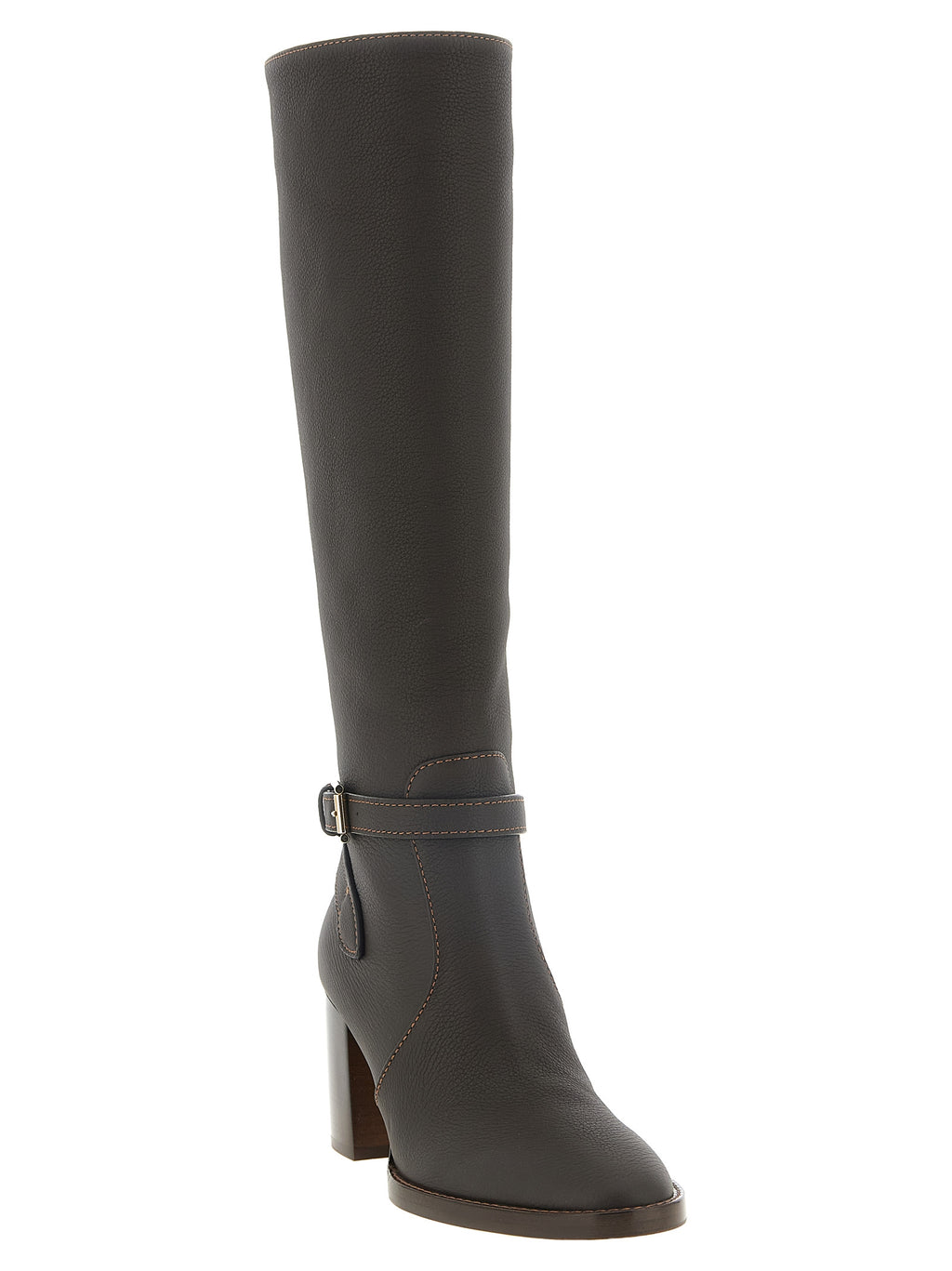 Gianvito Rossi Braun Kalbsleder Overknee-Stiefel