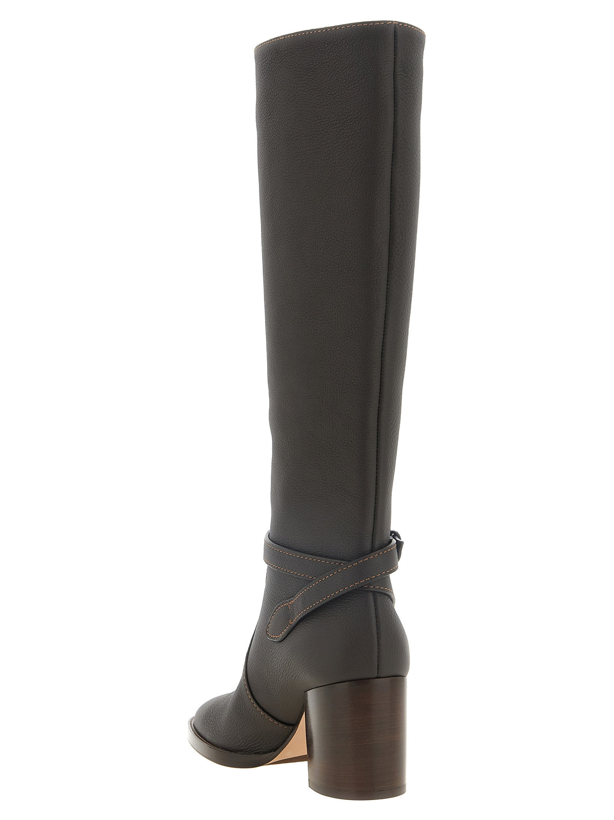 Gianvito Rossi Braun Kalbsleder Overknee-Stiefel