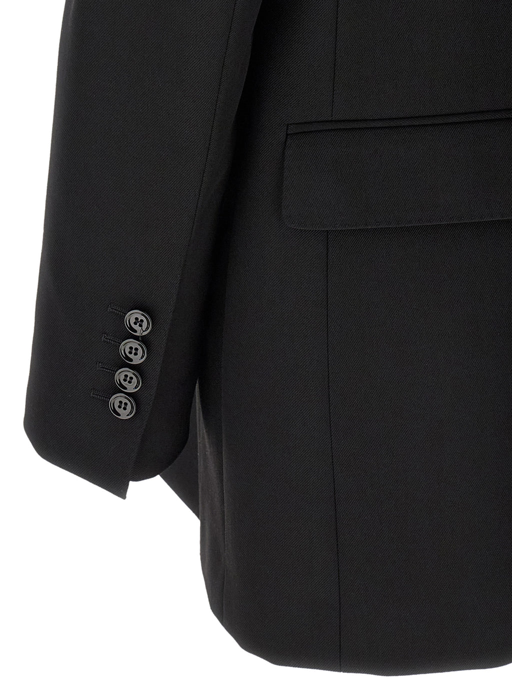 Dolce & Gabbana Schwarzer Blazer aus reiner Schurwolle