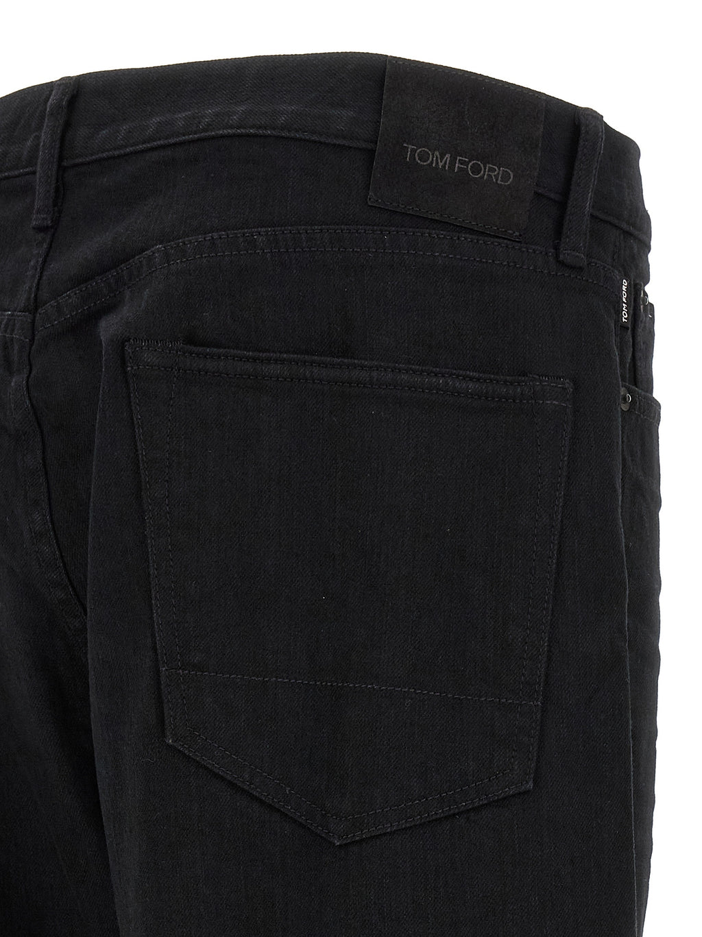 Tom Ford Schwarze Baumwoll-Jeans mit geradem Bein