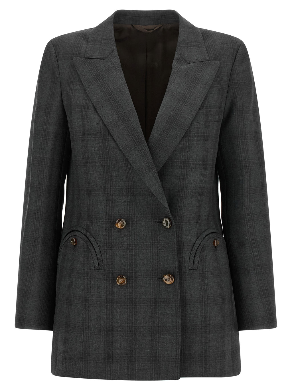 Blazé Milano Grauer Blazer aus reiner Schurwolle