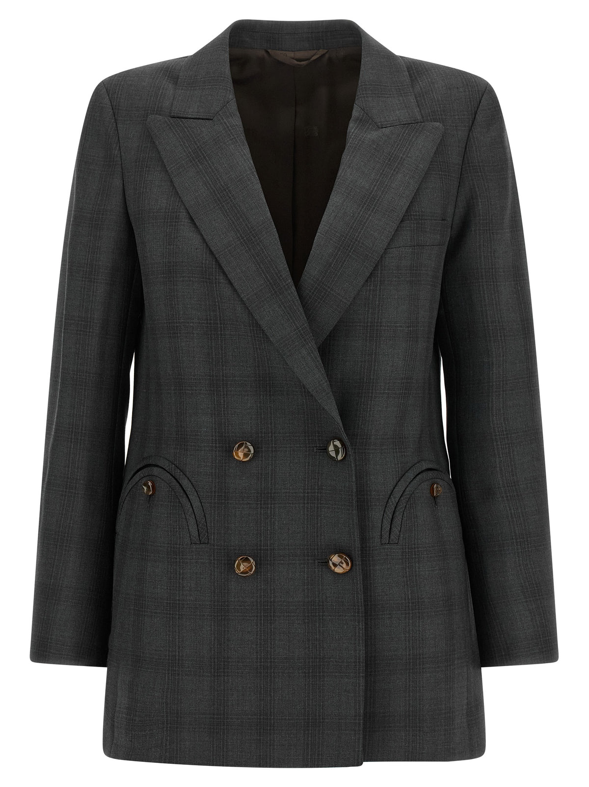 Blazé Milano Grauer Blazer aus reiner Schurwolle