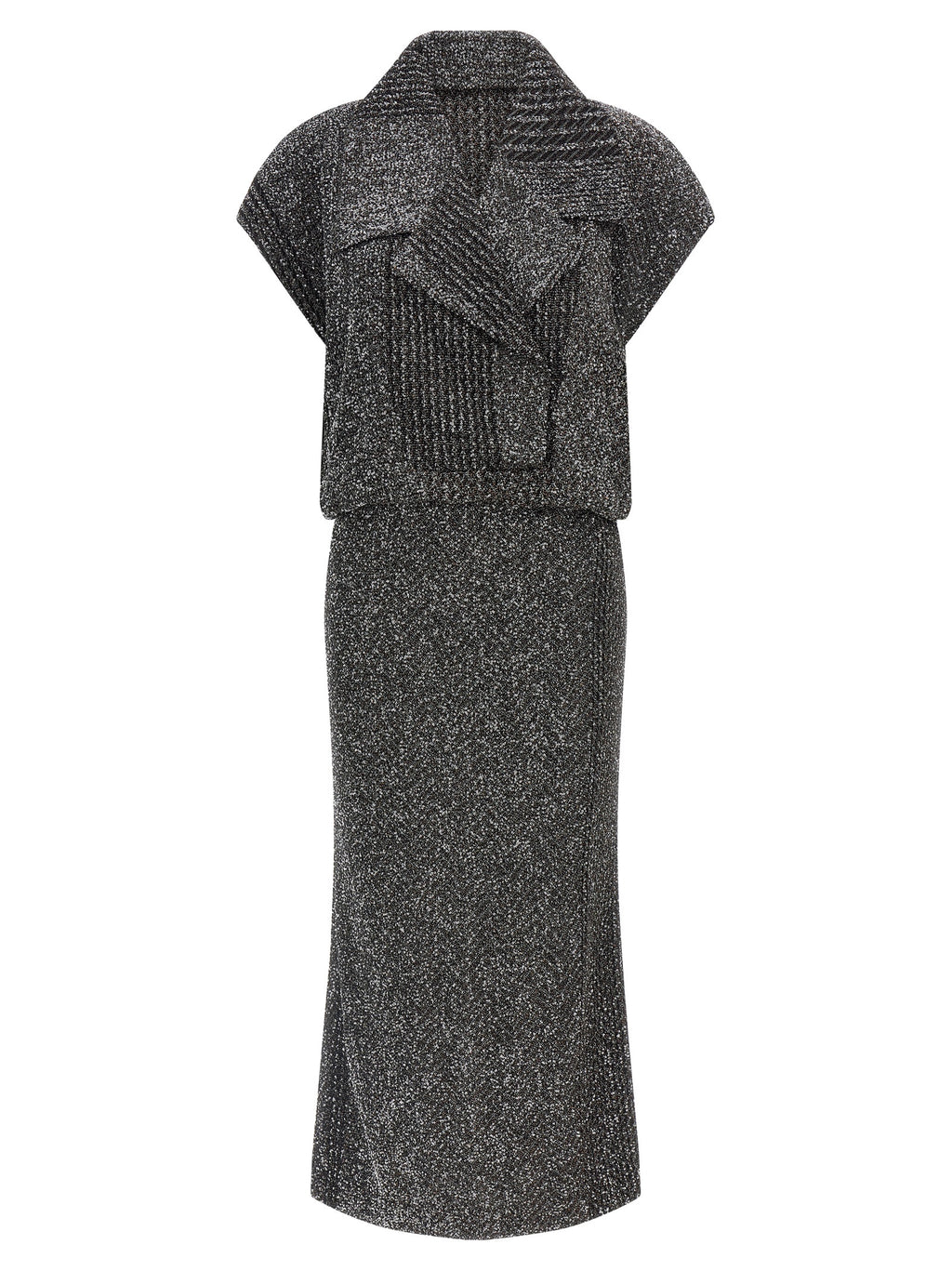 Missoni Graues Midikleid aus Polyamid