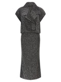 Missoni Graues Midikleid aus Polyamid