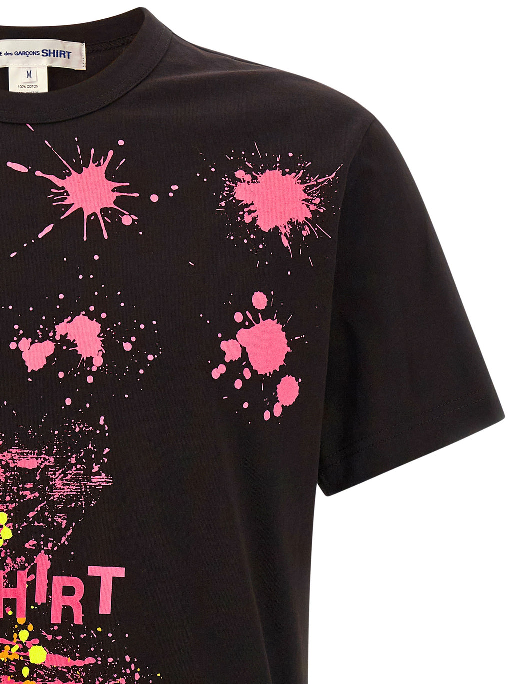 Comme Des Garçons Schwarzes Baumwoll-T-Shirt