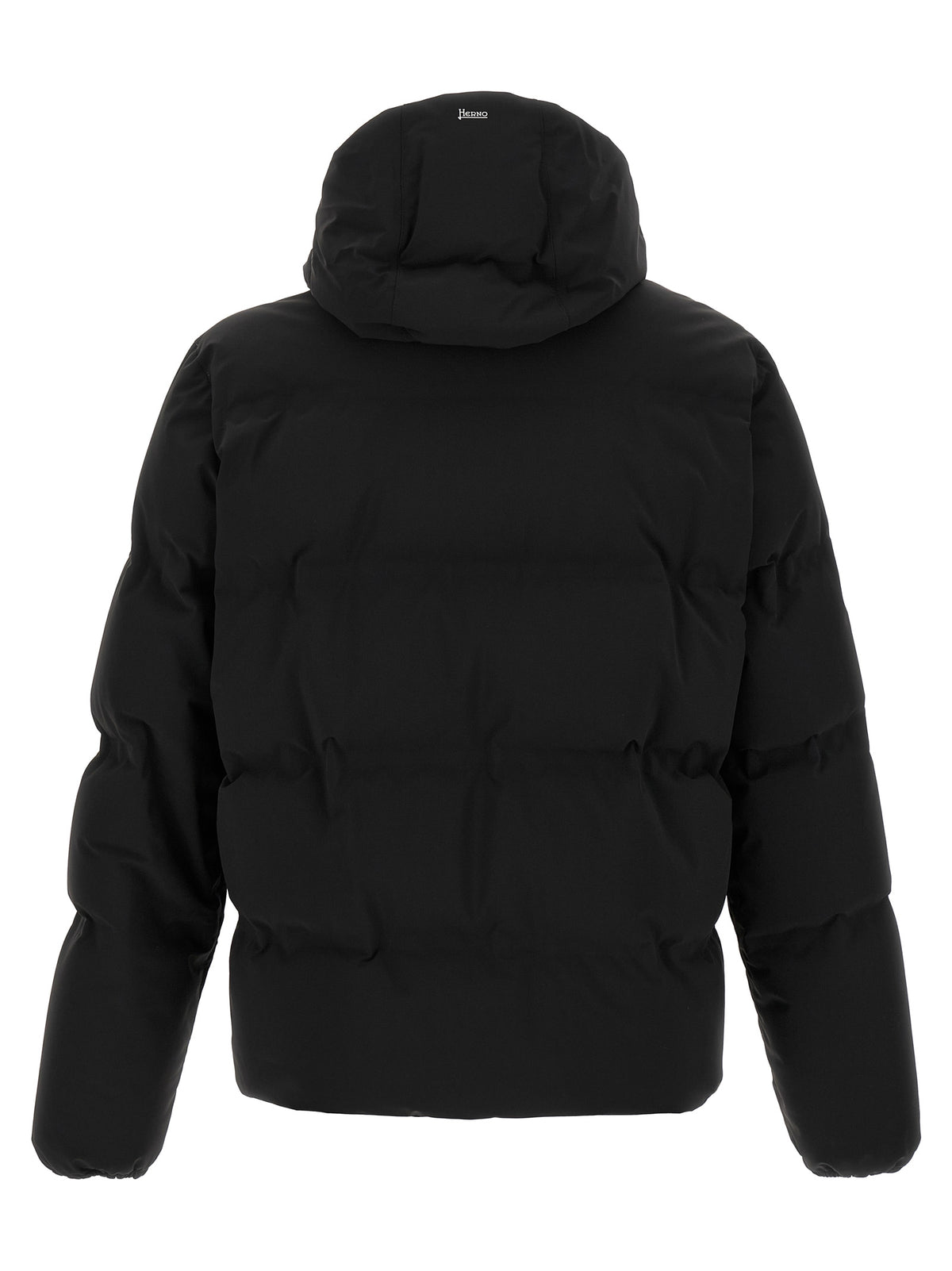Herno Schwarze Polyamid-Jacke in voller Länge