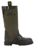 Fendi Overknee-Stiefel aus zweifarbigem Kalbsleder