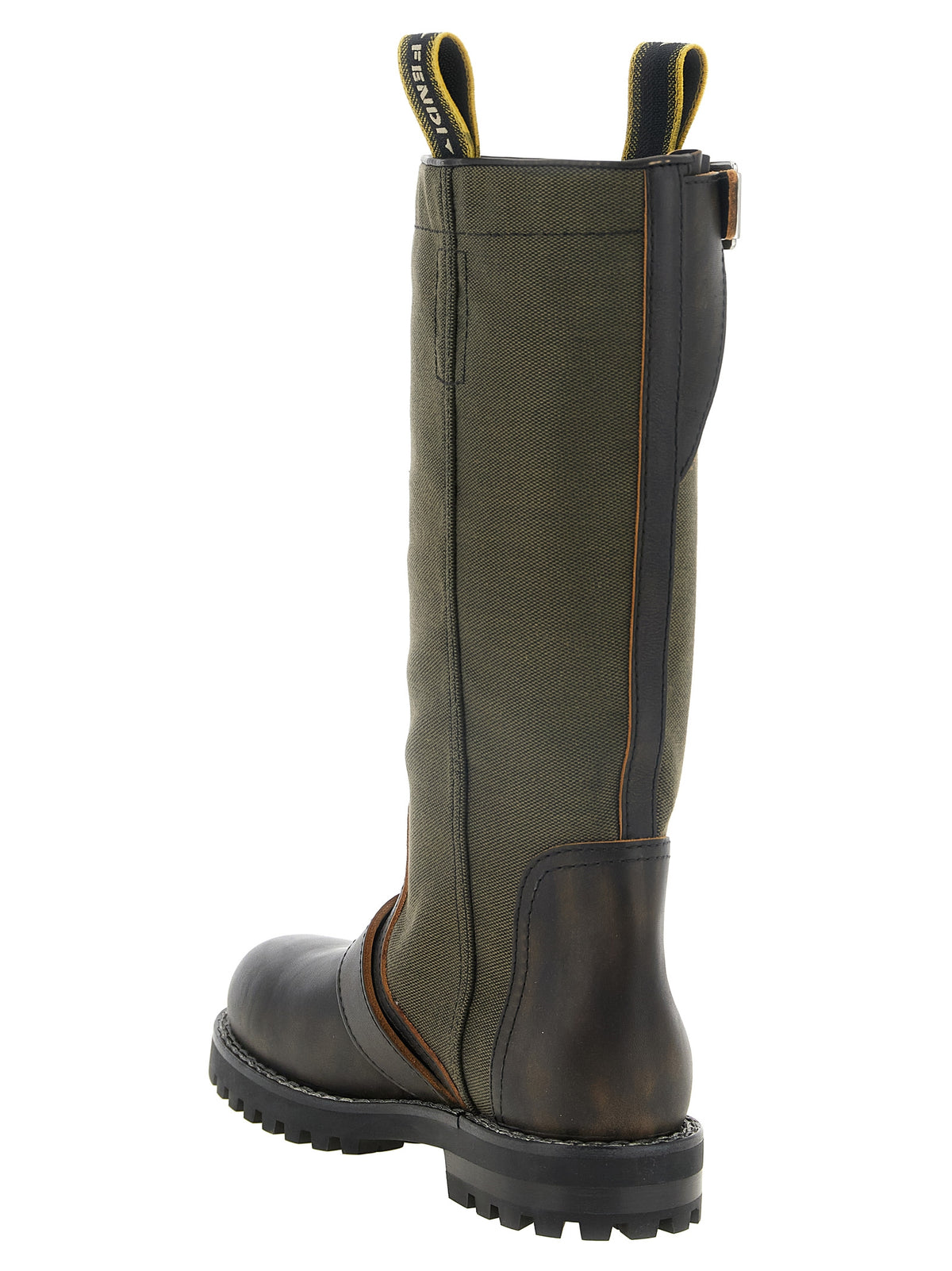 Fendi Overknee-Stiefel aus zweifarbigem Kalbsleder