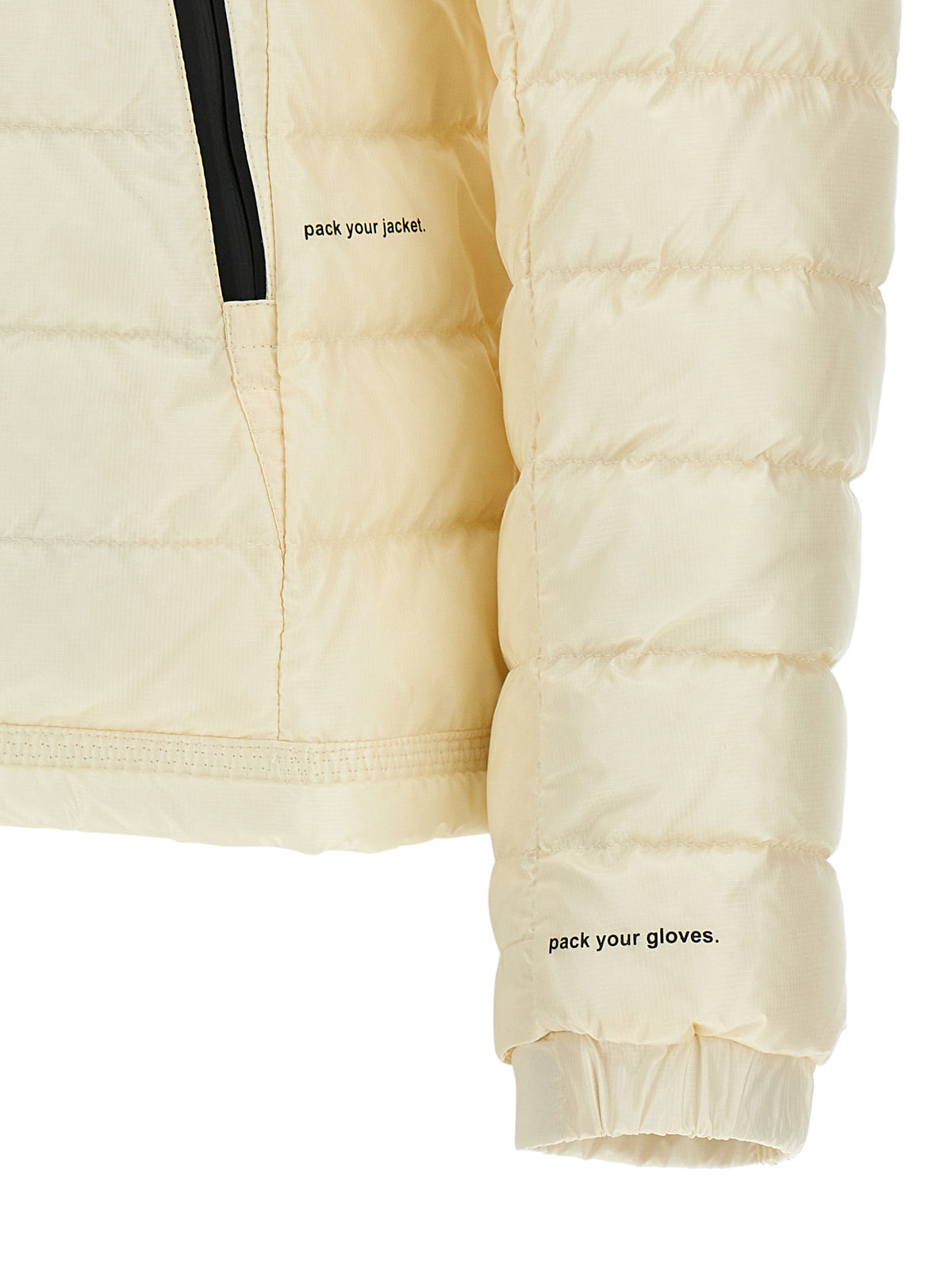 Moncler Grenoble Weiße Polyamid-Jacke in voller Länge