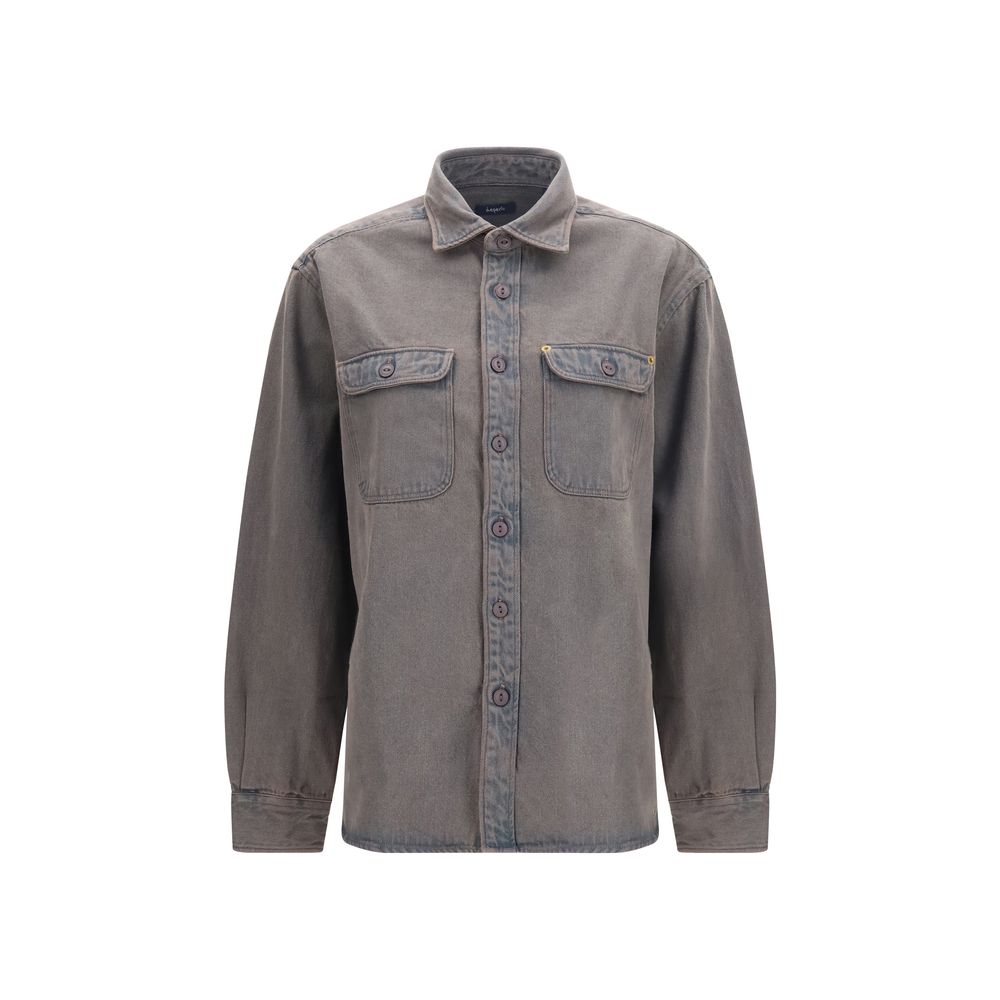 Deperlu Graues Denim-Hemd