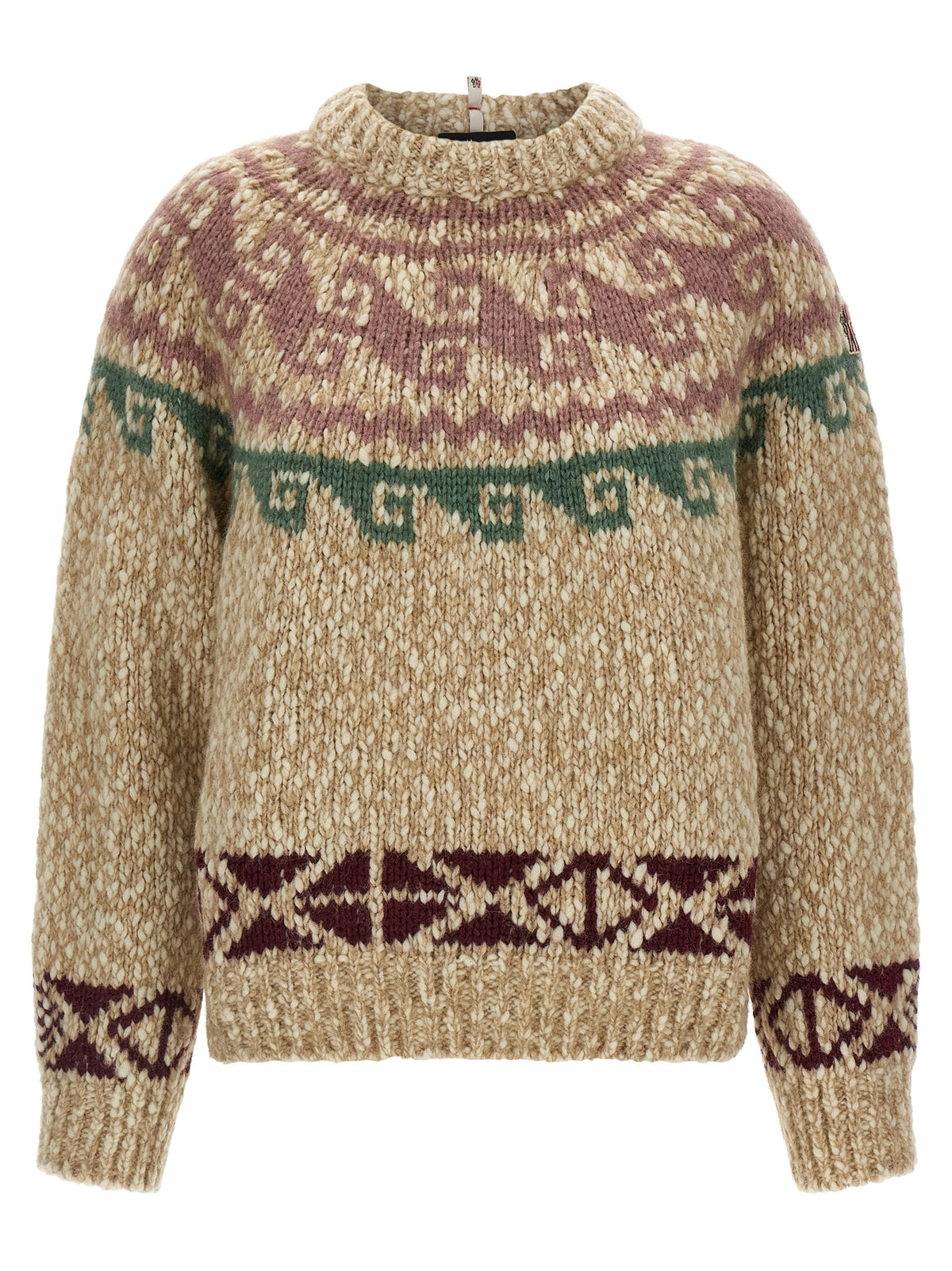 Moncler Grenoble Beige Wollstrickjacke