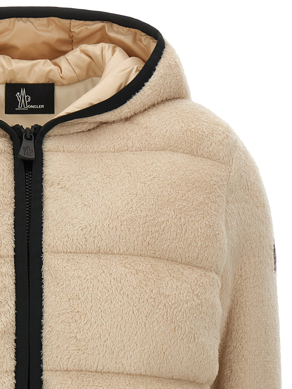 Moncler Grenoble Beiger Kapuzenpullover aus Polyester