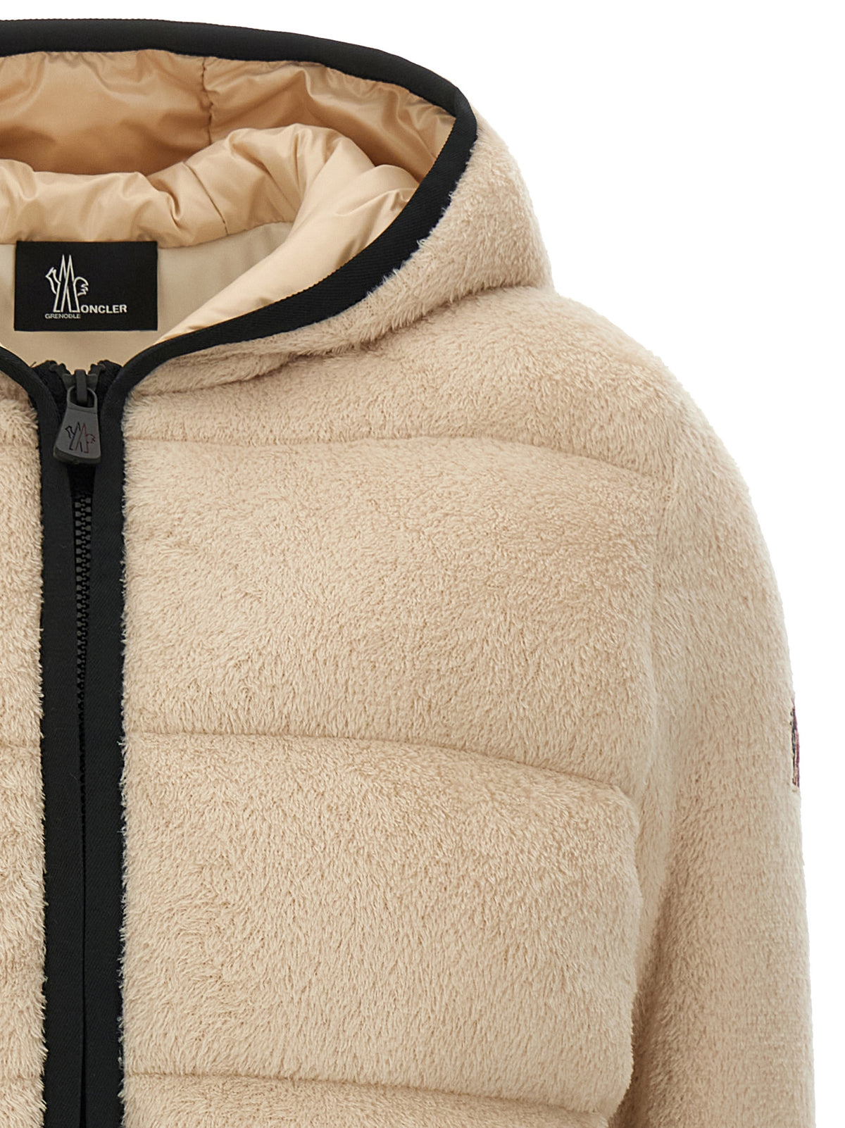 Moncler Grenoble Beiger Kapuzenpullover aus Polyester