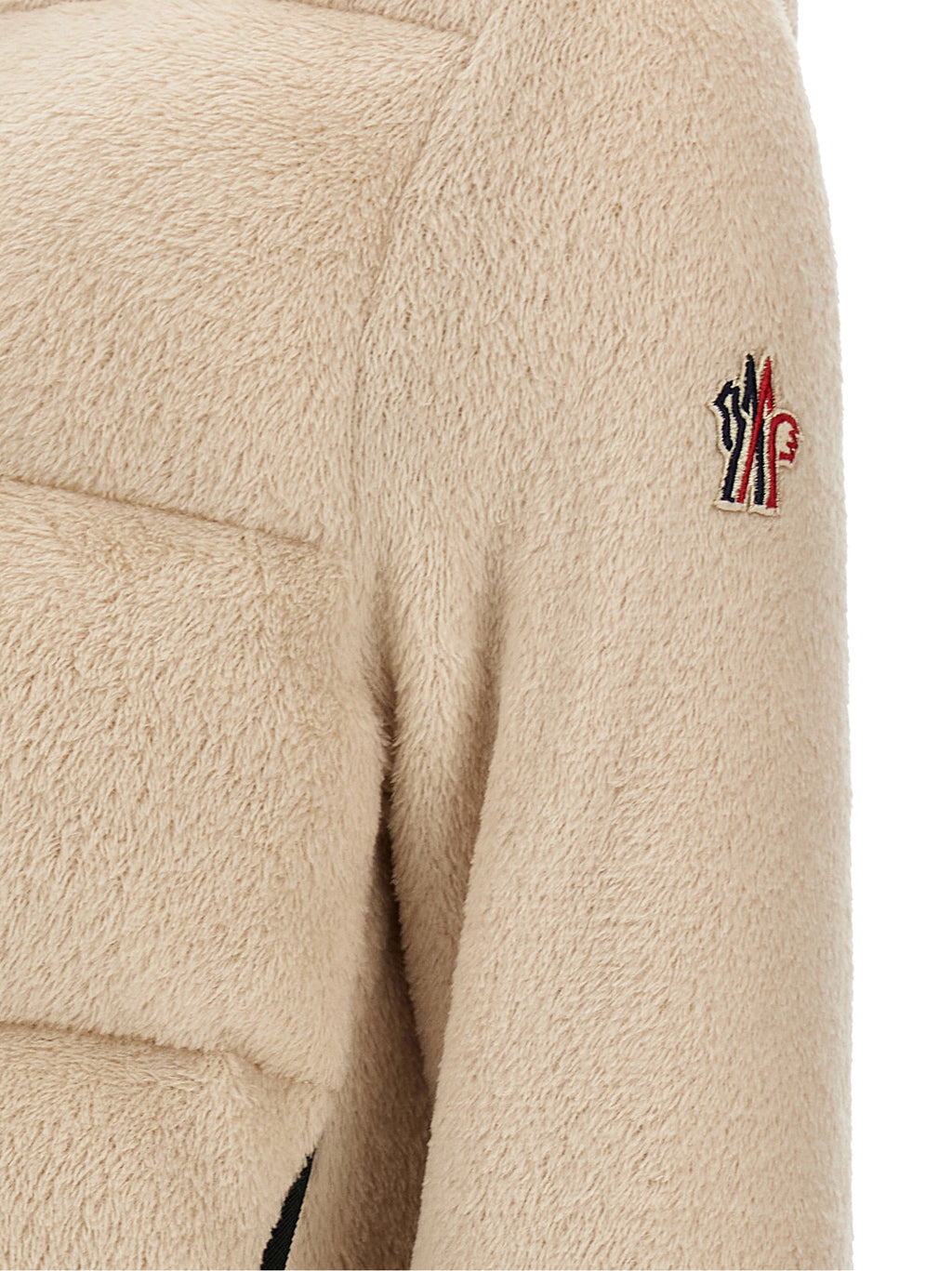 Moncler Grenoble Beiger Kapuzenpullover aus Polyester