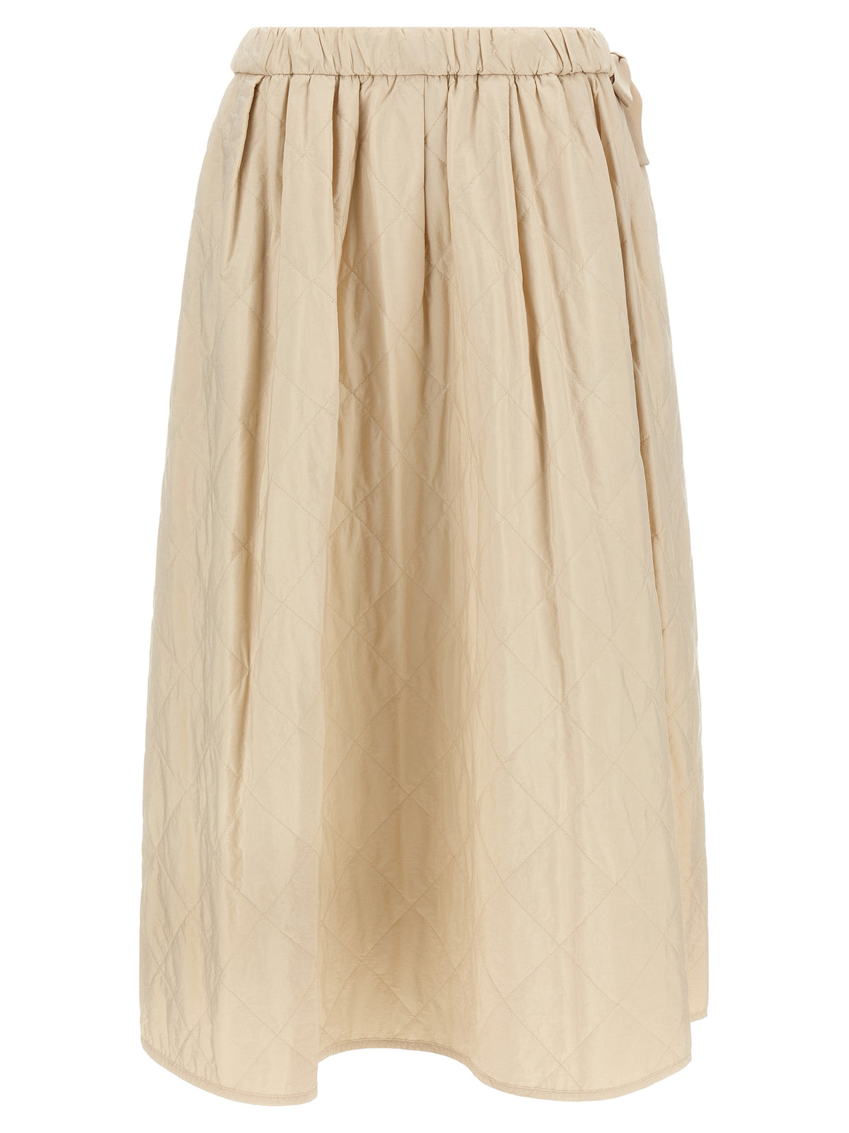 Max Mara Beige Polyamid Midirock