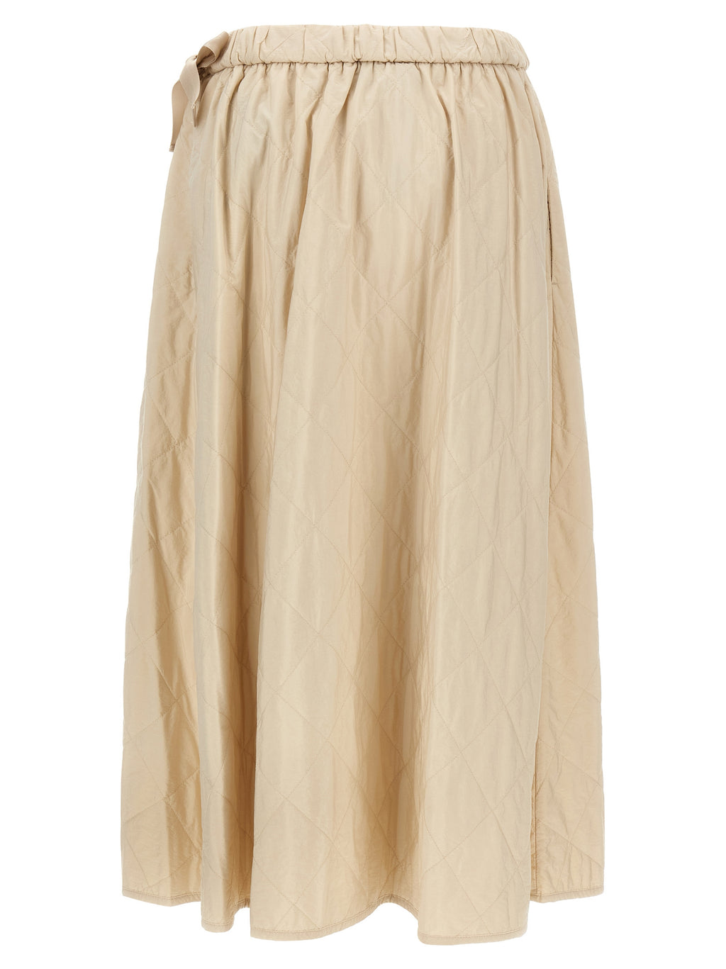 Max Mara Beige Polyamid Midirock
