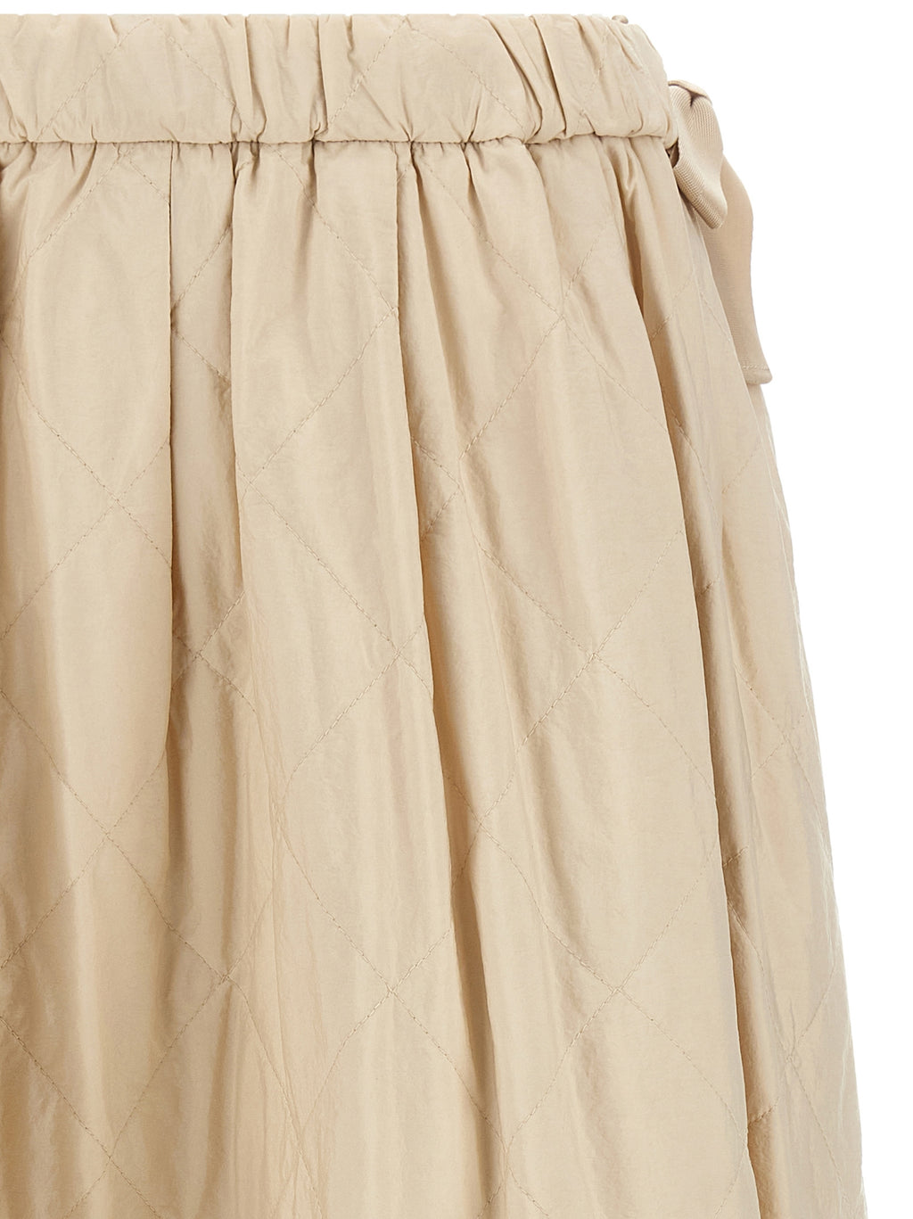 Max Mara Beige Polyamid Midirock