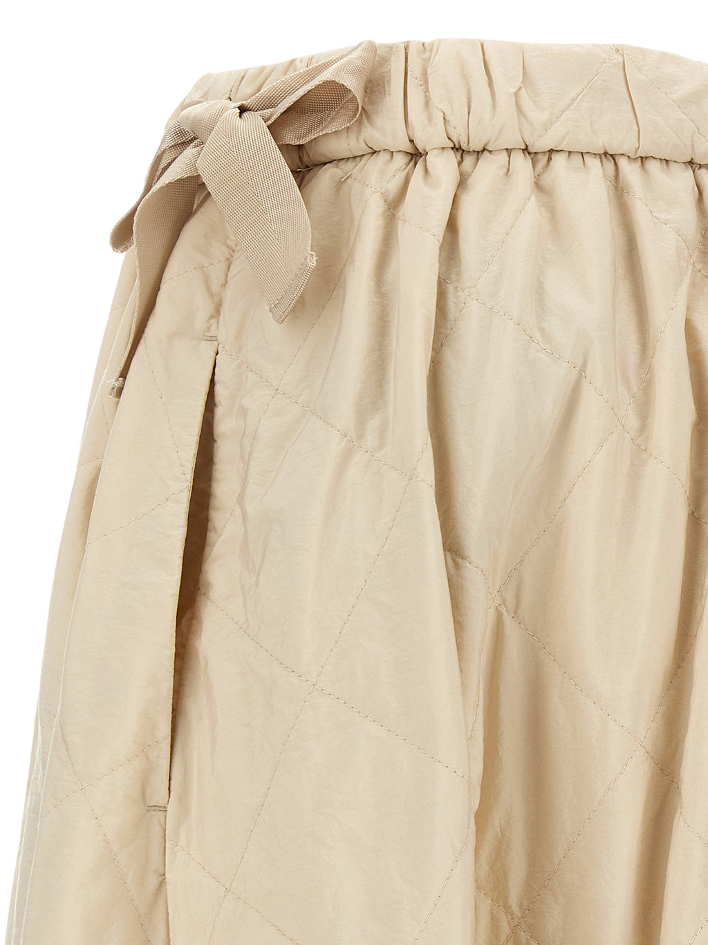 Max Mara Beige Polyamid Midirock